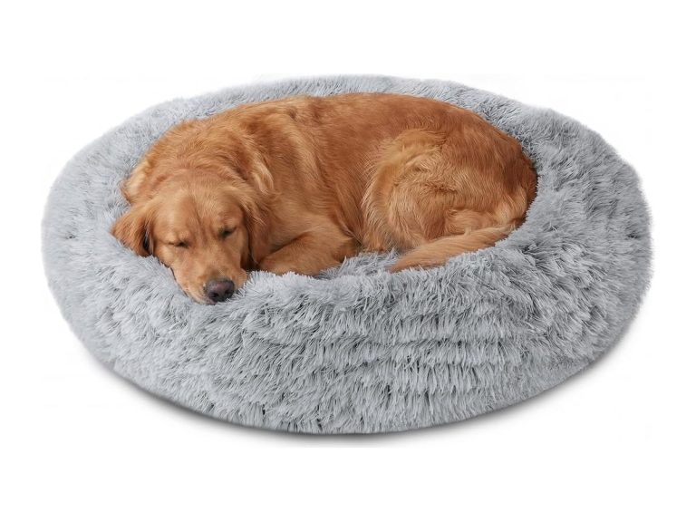 JOLLYVOGUE Faux Fur Donut Bed