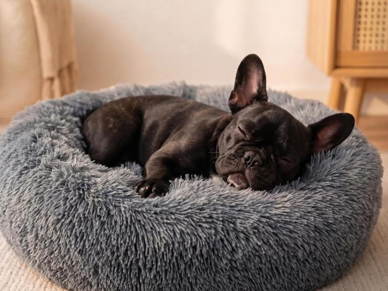 Round Fluffy Calming Bed